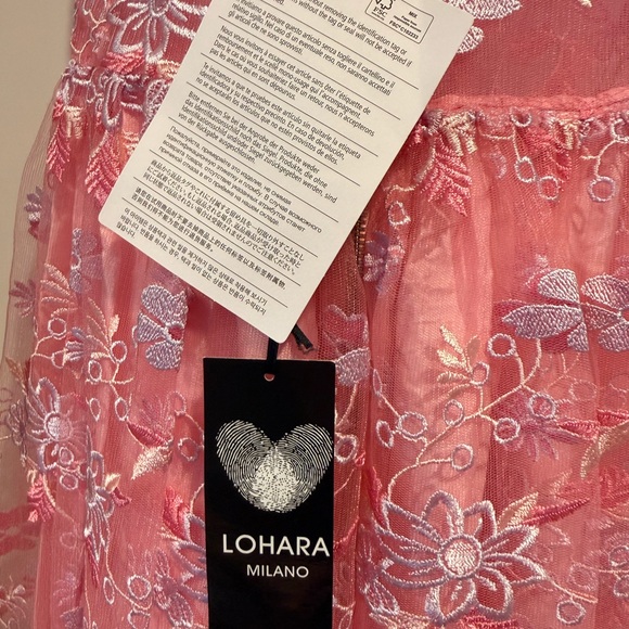 Chic Pink Floral Lace Maxi Dress Size L - Picture 5 of 9